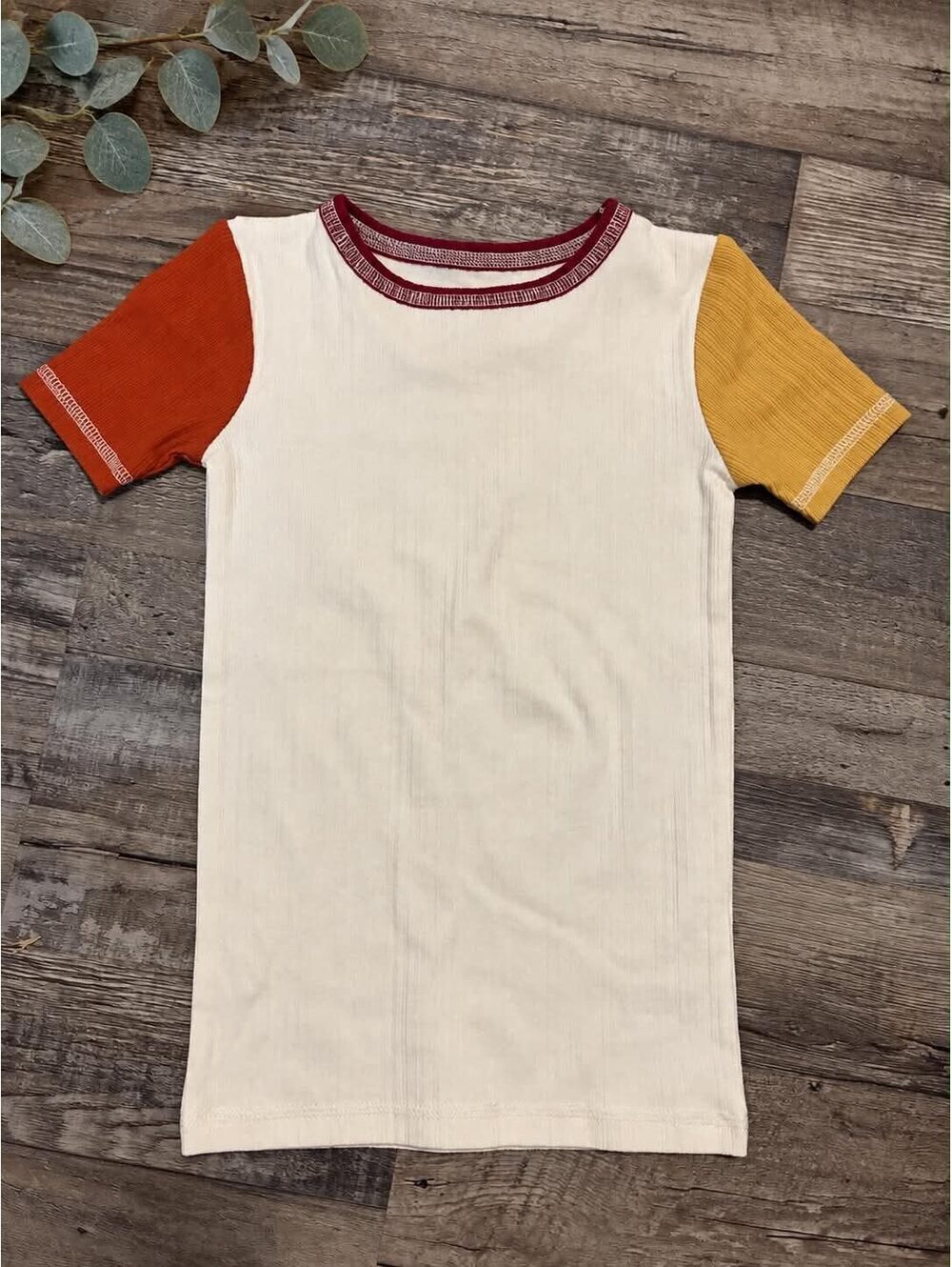 Cat & Jack 3T Colorblock Ribbed Sleep Top